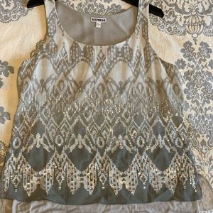 Gorgeously detailed beaded tank top